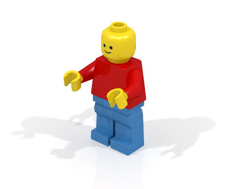 Minifigure rendered using the default palette