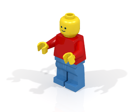 Minifigure with realistic shadows